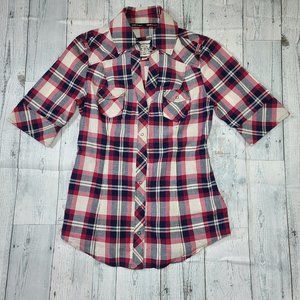 Guess Short Sleeve Zippered back Vintage Shirt